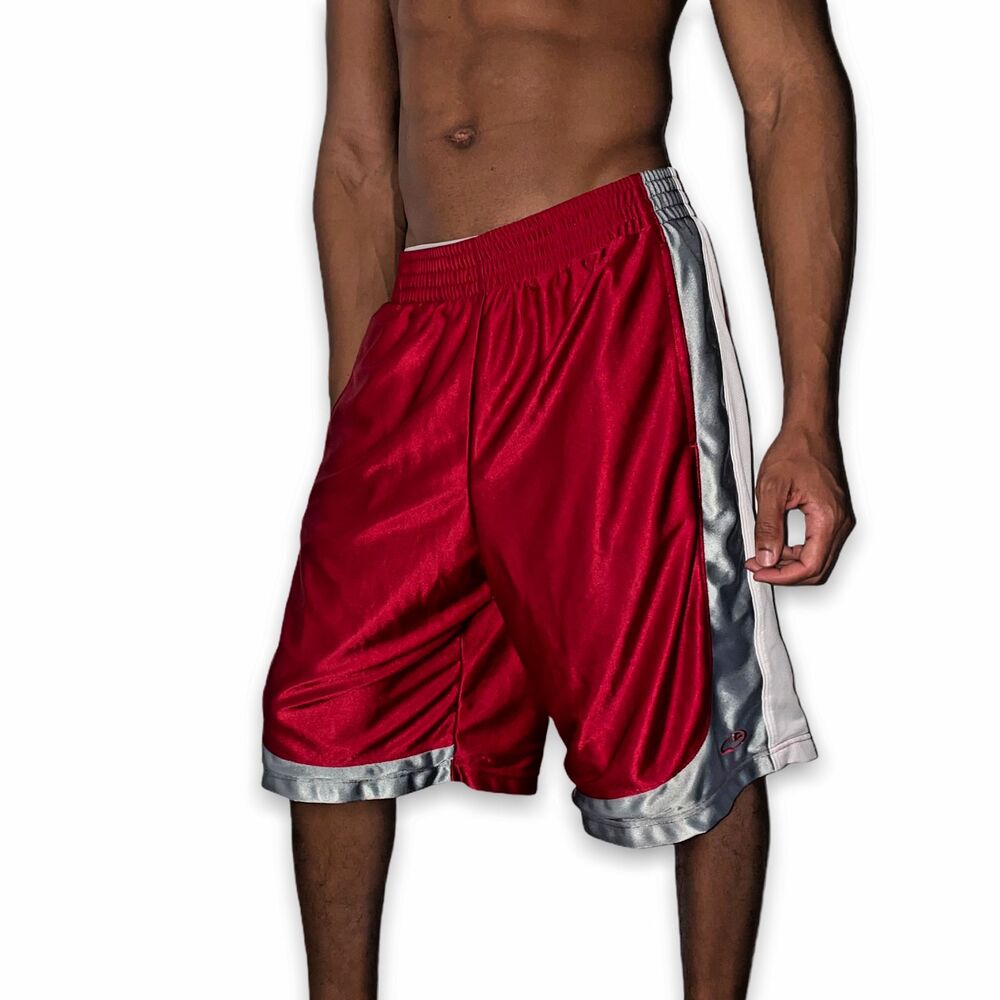 C9 By Champion Vintage Rare Basketball Dazzle Shorts Soft Red M